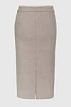 Beige polyester skirt for women Peserico - cut. 64% polyester, 27% viscose, 6% cotton, 3% elastane. zipper. Country of manufacture: Italy. Care: specialized cleaning - photo 6