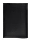 Black leather passport cover for men Serapian - Brand Logo. Warehouse: 100% shkira. Country of manufacture: Italy. Care: specialized cleaning - photo 2