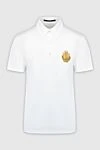 Billionaire Cotton polo white for men - Brand logo embroidery. 100% cotton. Buttons. Country of origin: Italy. Care: specialized cleaning - photo 1