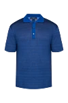 Billionaire Cotton polo blue for men - 100% cotton. Buttons. Country of origin: Italy. Care: specialized cleaning - photo 1