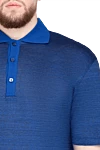 Billionaire Cotton polo blue for men - 100% cotton. Buttons. Country of origin: Italy. Care: specialized cleaning - photo 5