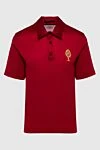 Billionaire Cotton polo red for men - Brand logo embroidery. 100% cotton. Buttons. Country of origin: Italy. Care: specialized cleaning - photo 1