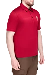 Billionaire Cotton polo red for men - Brand logo embroidery. 100% cotton. Buttons. Country of origin: Italy. Care: specialized cleaning - photo 3