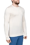 Billionaire White silk and cashmere jumper for men - 85% silk, 15% cashmere. Country of origin: Italy. Care: specialized cleaning - photo 3