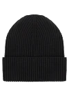 Drumohr Cashmere hat black for men - 100% cashmere. Country of origin: Italy. Care: specialized cleaning - photo 1