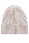 Drumohr White cashmere hat for men - 100% cashmere. Country of manufacture: Italy. Care: specialized cleaning - photo 3