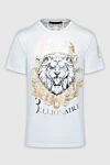 Billionaire White cotton T-shirt for men - picture and logo print. 100% cotton. Country of origin: Italy. Care: specialized cleaning - photo 1