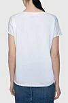 White cotton T-shirt for women Ko Samui - picture print. 100% cotton. Country of manufacture: Italy. Care: specialized cleaning - photo 4