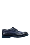 Doucal`s Blue leather men's shoes - Perforation. 100% leather. Lace-up. Interior: Leather. Insole: Leather. Heel height: 2cm. Outsole: Other materials. Country of manufacture: Italy. Care: specialized cleaning - photo 1