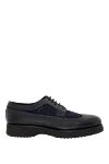 Doucal`s Blue leather wingtip derby shoes for men - Perforation. 100% leather. Lace-up. Interior: Leather. Insole: Leather. Heel height: 2cm. Outsole: Other materials. Country of manufacture: Italy. Care: specialized cleaning - photo 1