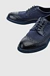 Doucal`s Blue leather men's shoes - Perforation. 100% leather. Lace-up. Interior: Leather. Insole: Leather. Heel height: 2cm. Outsole: Other materials. Country of manufacture: Italy. Care: specialized cleaning - photo 5