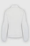 White cotton and polyamide shirt for women D.Exterior - figured bottom. cotton, polyamide, elastane. buttons. Country of manufacture: Italy. Care: specialized cleaning - photo 6