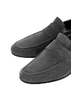 Andrea Ventura Gray suede loafers for men - contrast sole. 100% suede. Sole Height: Heel Height 2cm. Country of manufacture: Italy. Care: specialized cleaning - photo 5