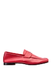 Andrea Ventura Red leather loafers for men - contrast sole. 100% leather. Sole Height: Heel Height 2cm. Country of manufacture: Italy. Care: specialized cleaning - photo 1