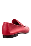 Red leather loafers for men Andrea Ventura - contrast sole. 100% leather. Sole Height: Heel Height 2cm. Country of manufacture: Italy. Care: specialized cleaning - photo 4