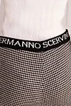 Брюки черные женские Ermanno Scervino - клетчатый узор. четыре кармана. шерсть, полиамид, вискоза, кашемир. эластичный пояс. Страна производитель: Италия. Уход: специализированная чистка - фото 6