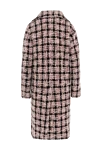 Ermanno Scervino Women's pink wool and paliomide coat - check pattern. 95% wool, 5% polyamide. Closure: buttons. two side pockets. Country of manufacture: Italy. Care: specialized cleaning - photo 7