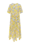 Yellow silk dress for women Valentino - zipper. floral pattern. 100% silk. Country of origin: Italy. Care: specialized cleaning - photo 6
