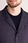 Brunello Cucinelli Nylon jacket blue for men - 100% nylon. Buttons. Two side pockets. Country of origin: Italy. Care: specialized cleaning - photo 5