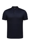 Corneliani Cotton polo black for men - 100% cotton. Buttons. Country of origin: Italy. Care: specialized cleaning - photo 1