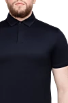 Corneliani Cotton polo black for men - 100% cotton. Buttons. Country of origin: Italy. Care: specialized cleaning - photo 5