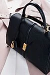 Celine Women's leather handbag-bag black - stitching. buckle, zipper. leather. Country of origin: Italy. Care: specialized cleaning - photo 3