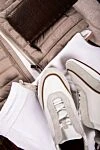 Loro Piana White suede and polyester sneakers for men - Contrasting stripes. suede, polyester. laces. Country of origin: Italy. Care: specialized cleaning - photo 7