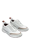 Loro Piana White suede and polyester sneakers for men - Contrasting stripes. suede, polyester. laces. Country of origin: Italy. Care: specialized cleaning - photo 3