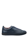 Loro Piana Blue leather sneakers for men - 100% genuine leather. laces. Country of manufacture: Italy. Care: specialized cleaning - photo 1