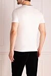 White cotton T-shirt for men Dolce & Gabbana - logo embossing, star pattern. 100% cotton. Country of manufacture: Italy. Care: specialized cleaning - photo 4