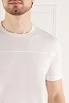 Loro Piana Men's white basic T-shirt with a round neck
- 100% cotton. Country of origin: Italy. Care: specialized cleaning - photo 5