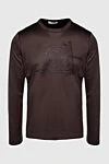 Cortigiani Long sleeve cotton brown for men - logo embroidery. 100% cotton. Country of origin: Italy. Care: specialized cleaning - photo 1