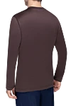 Long sleeve cotton brown for men Cortigiani - logo embroidery. 100% cotton. Country of origin: Italy. Care: specialized cleaning - photo 4