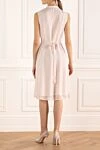 White viscose dress for women Peserico - Fastener: belt. perforation, sleeveless. 100% viscose. Country of manufacture: Italy. Care: specialized cleaning - photo 4