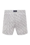 Men's gray polyamide beach shorts FeFe - logo, fantasy pattern. 100% polyamide. Closure: drawstring. two side. Country of manufacture: Italy. Care: specialized cleaning - photo 6