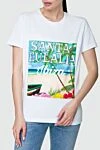 FeFe White cotton T-shirt for women - picture print. 100% cotton. Country of manufacture: Italy. Care: specialized cleaning - photo 3