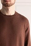 Brunello Cucinelli Cashmere jumper brown for men - 100% cashmere. Country of origin: Italy. Care: specialized cleaning - photo 5