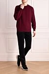 Burgundy wool and cashmere jumper for men Brunello Cucinelli - 90% wool, 10% cashmere. Country of origin: Italy. Care: specialized cleaning - photo 2