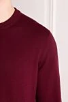 Brunello Cucinelli Burgundy wool and cashmere jumper for men - 90% wool, 10% cashmere. Country of origin: Italy. Care: specialized cleaning - photo 5