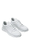 Cesare di Napoli White leather sneakers for women - massive sole. leather. lacing. Country of manufacture: Italy. Care: specialized cleaning - photo 3