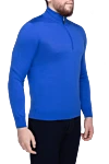 Svevo Troyer cashmere and silk blue for men - 80% cashmere, 20% silk. Closure: Zipper. Country of origin: Italy. Care: specialized cleaning - photo 3