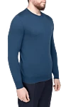 Svevo Cashmere jumper blue for men - 100% cashmere. Country of origin: Italy. Care: specialized cleaning - photo 3