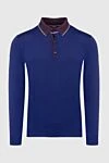 Svevo Wool long sleeve polo blue for men - Contrast Collar. Long sleeve. 100% wool. Buttons. Country of manufacture: Italy. Care: specialized cleaning - photo 1