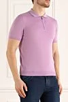 Svevo Cotton polo shirt pink for men - 100% cotton. Closure: Zipper. Country of manufacture: Italy. Care: specialized cleaning - photo 3