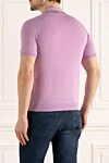 Cotton polo shirt pink for men Svevo - 100% cotton. Closure: Zipper. Country of manufacture: Italy. Care: specialized cleaning - photo 4