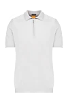 Svevo Cotton polo white for men - 100% cotton. Closure: Zipper. Country of manufacture: Italy. Care: specialized cleaning - photo 1