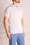 Svevo Cotton polo white for men - 100% cotton. Closure: Zipper. Country of manufacture: Italy. Care: specialized cleaning - photo 3