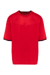 Zilli Red cotton T-shirt for men - contrast edging. 100% cotton. Country of manufacture: Italy. Care: specialized cleaning - photo 1