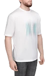 Zilli White cotton T-shirt for men - fantasy pattern. 100% cotton. Country of origin: France. Care: specialized cleaning - photo 3