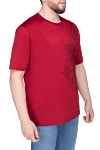 Zilli Red cotton T-shirt for men - fantasy pattern. 100% cotton. Country of origin: France. Care: specialized cleaning - photo 3